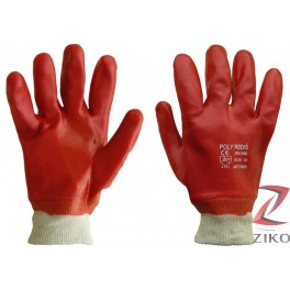 Rękawice gumowe długie czerwone Reis RPCV 5par